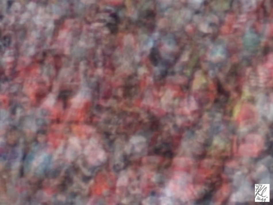 klausens kunst collage zuschauer 9-7-2011 bayarena leverkusen erschaffen am- 1-7-2011